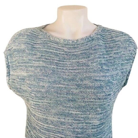 Old Navy Blue Knit Comfy Cap Sleeve Sweater Top Size XS - Picture 2 of 10